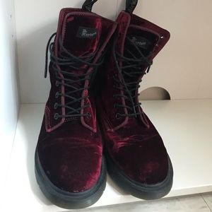 Velvet Doc Martens